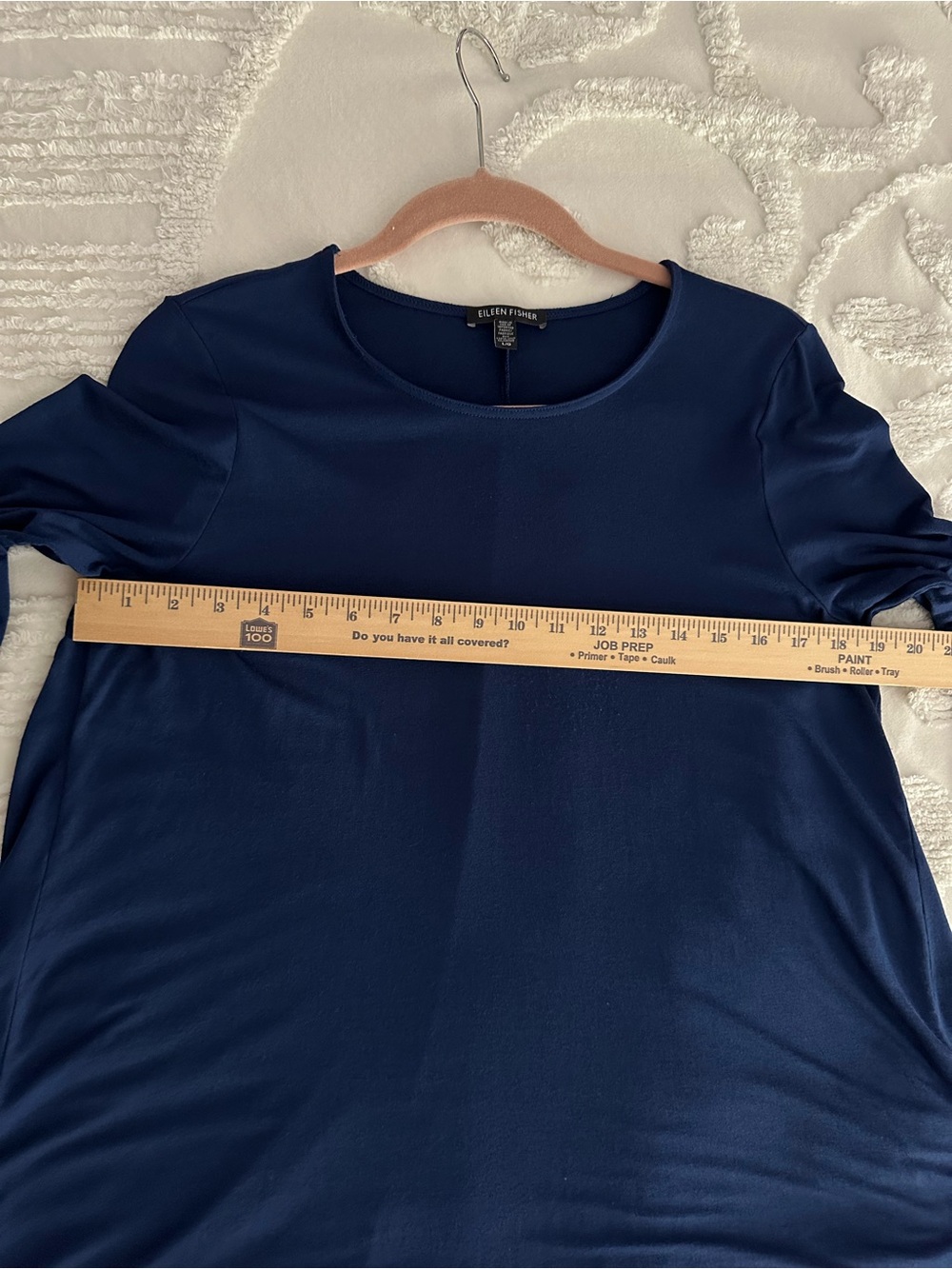 Eileen Fisher Navy Long-Sleeve Swing Top - Picture 4 of 7